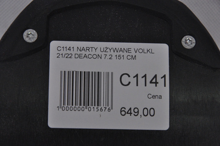 NARTY UŻYWANE VOLKL DEACON 7.2 + FTD 10 21/22 151 cm NRC1141