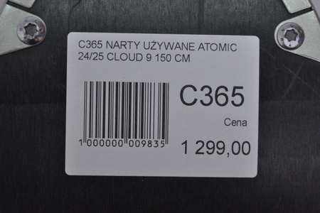 DAMSKIE NARTY UŻYWANE ATOMIC CLOUD C9 + M10 GW 24/25 150 cm NRC365