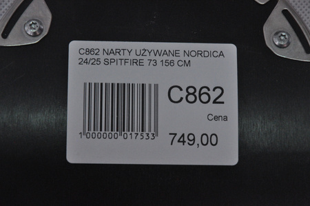 NARTY UŻYWANE NORDICA SPITFIRE 73 24/25 + Marker TP2 10 156 cm NRC862