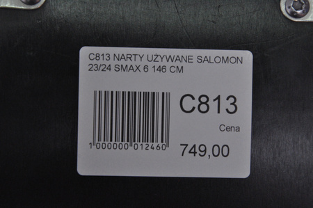 NARTY UŻYWANE SALOMON S/MAX 6 + M10 23/24 146 cm NRC813