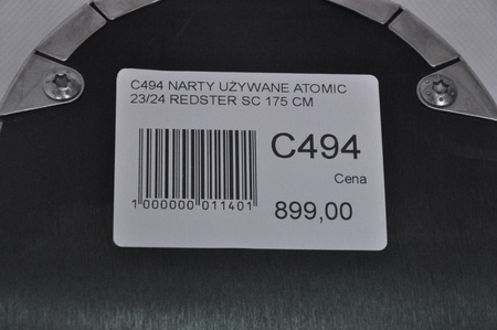 NARTY UŻYWANE ATOMIC REDSTER SC + M10 23/24 175 cm NRC494