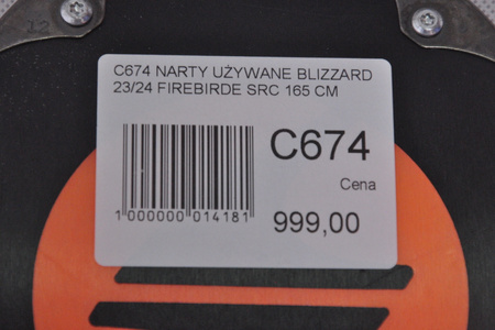 NARTY UŻYWANE BLIZZARD FIREBIRD SRC + XCELL 14 23/24 165 cm NRC674