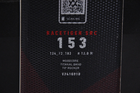 NARTY UŻYWANE VOLKL RACETIGER SRC + Motion 10 24/25 153 cm NRC199