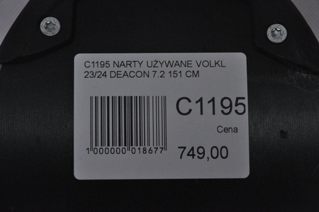 NARTY UŻYWANE VOLKL DEACON 7.2 + FTD 10 23/24 151 cm NRC1195