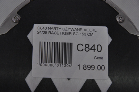 NARTY UŻYWANE VOLKL RACETIGER SC 24/25 + VMotion 12 153 cm NRC840