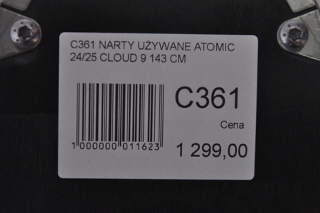DAMSKIE NARTY UŻYWANE ATOMIC CLOUD C9 + M10 GW 24/25 143 cm NRC361