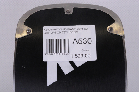 NARTY UŻYWANE K2 DISRUPTION 78TI + Marker MXC 12 20/21 156 cm NRA530