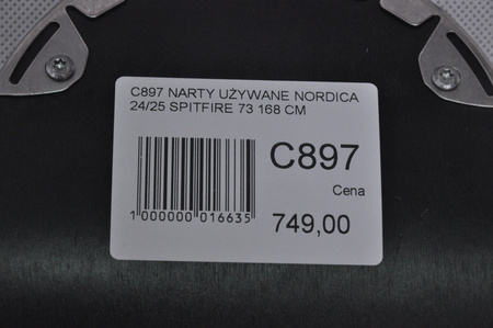NARTY UŻYWANE NORDICA SPITFIRE 73 24/25 + Marker TP2 10 168 cm NRC897