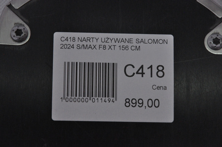 NARTY UŻYWANE SALOMON S/MAX F8 XT + M10 2024 156 cm NRC418