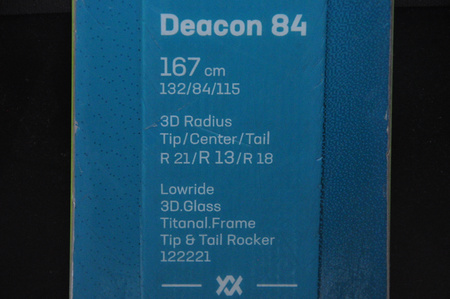 NARTY UŻYWANE VOLKL DEACON 84 + LowRide XL 13 23/24 167 cm NRC236