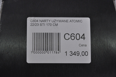 NARTY UŻYWANE ATOMIC REDSTER STI + M 12 22/23 170 cm NRC604