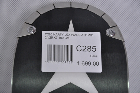 NARTY UŻYWANE ATOMIC REDSTER X7 + Atomic MI12 GW 24/25 169 cm NRC285