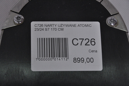 NARTY UŻYWANE ATOMIC REDSTER S7 + M12 GW 23/24 170 cm NRC726