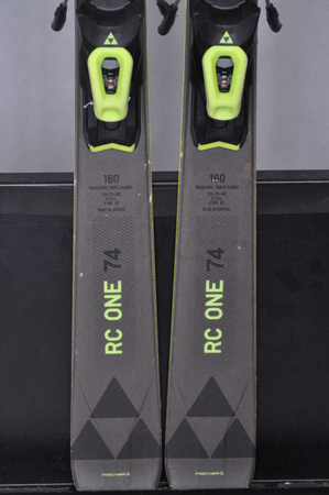 NARTY UŻYWANE FISCHER RC ONE 74 22/23 + RS10 160 cm NRC1021
