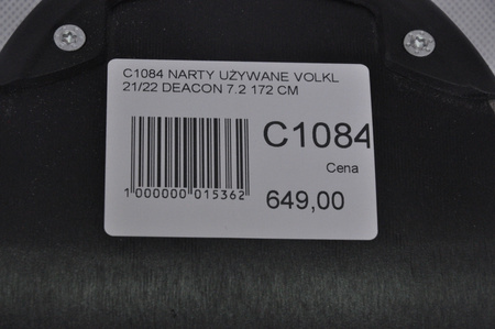 NARTY UŻYWANE VOLKL DEACON 7.2 + FTD 10 21/22 172 cm NRC1084