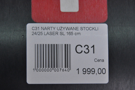 NARTY UŻYWANE STOCKLI LASER SL + MC11 24/25 165 cm NRC31