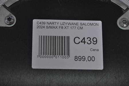 NARTY UŻYWANE SALOMON S/MAX F8 XT + M10 2024 177 cm NRC439