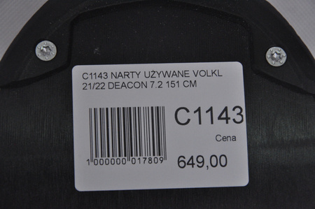 NARTY UŻYWANE VOLKL DEACON 7.2 + FTD 10 21/22 151 cm NRC1143