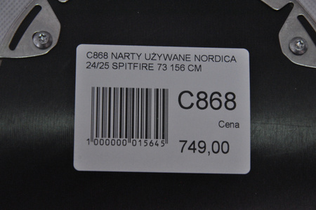 NARTY UŻYWANE NORDICA SPITFIRE 73 24/25 + Marker TP2 10 156 cm NRC868
