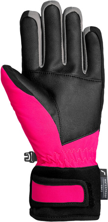 JUNIORSKIE RĘKWICE NARCIARSKIE REUSCH BENJI R-TEX® XT Black/Dress Blue/Pink 2026