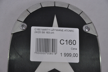 NARTY UŻYWANE ATOMIC REDSTER S8 + X12 GW 24/25 163 cm NRC160
