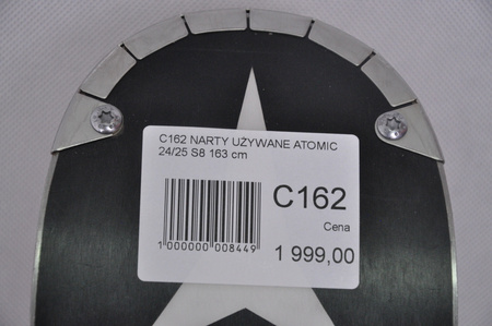 NARTY UŻYWANE ATOMIC REDSTER S8 + X12 GW 24/25 163 cm NRC162