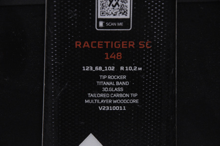 NARTY UŻYWANE VOLKL RACETIGER SC 23/24 + VMotion 12 148 cm NRC326