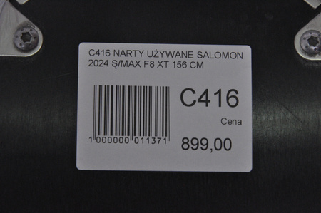 NARTY UŻYWANE SALOMON S/MAX F8 XT + M10 2024 156 cm NRC416