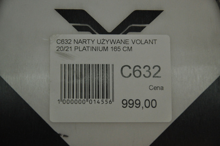 NARTY UŻYWANE VOLANT PLATINUM + FT 12 20/21 165 cm NRC632