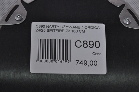 NARTY UŻYWANE NORDICA SPITFIRE 73 24/25 + Marker TP2 10 168 cm NRC890