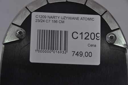 NARTY UŻYWANE ATOMIC CLOUD C7 + Atomic M10 23/24 156 cm NRC1209
