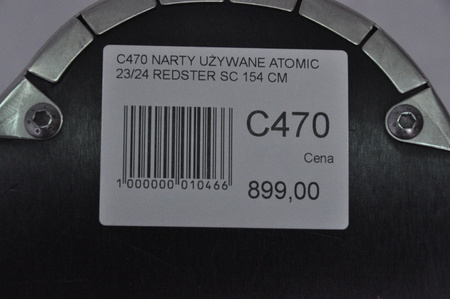 NARTY UŻYWANE ATOMIC REDSTER SC + M10 23/24 154 cm NRC470