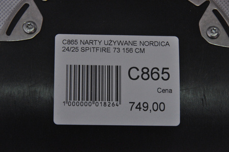 NARTY UŻYWANE NORDICA SPITFIRE 73 24/25 + Marker TP2 10 156 cm NRC865
