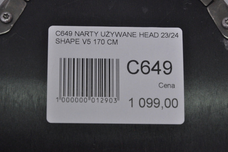 NARTY UŻYWANE HEAD SHAPE V5 + PR 11 23/24 170 cm NRC649