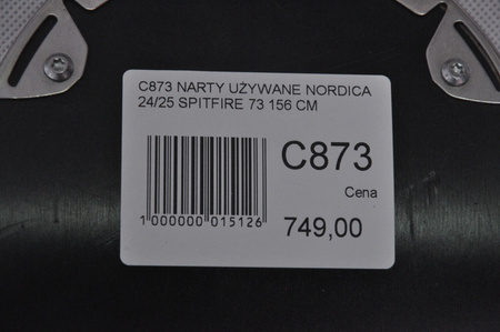 NARTY UŻYWANE NORDICA SPITFIRE 73 24/25 + Marker TP2 10 156 cm NRC873