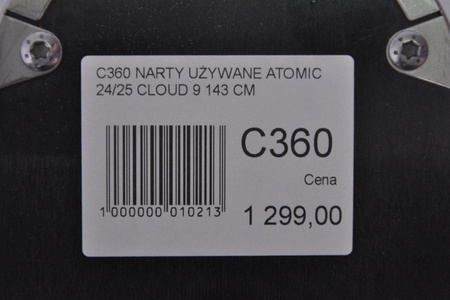 DAMSKIE NARTY UŻYWANE ATOMIC CLOUD C9 + M10 GW 24/25 143 cm NRC360