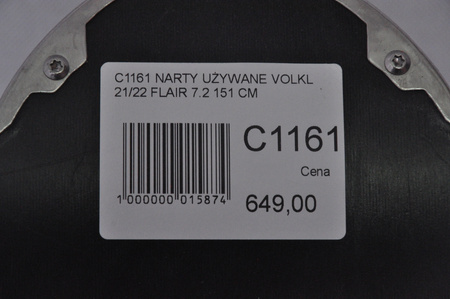 NARTY UŻYWANE VOLKL FLAIR 7.2 21/22 + FDT 10 151 cm NRC1161