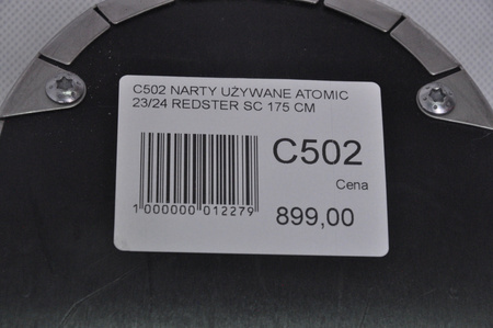NARTY UŻYWANE ATOMIC REDSTER SC + M10 23/24 175 cm NRC502