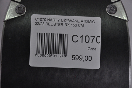 NARTY UŻYWANE ATOMIC REDSTER RX + M10 22/23 156 cm NRC1070