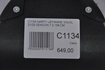 NARTY UŻYWANE VOLKL DEACON 7.2 + FTD 10 21/22 158 cm NRC1134