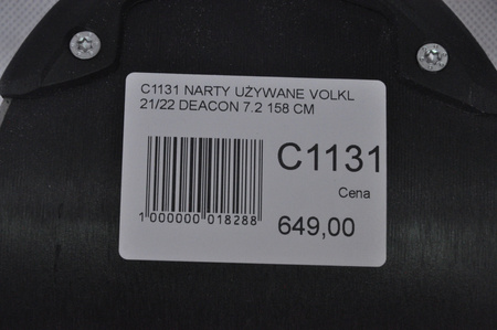 NARTY UŻYWANE VOLKL DEACON 7.2 + FTD 10 21/22 158 cm NRC1131