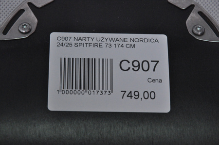 NARTY UŻYWANE NORDICA SPITFIRE 73 24/25 + Marker TP2 10 174 cm NRC907