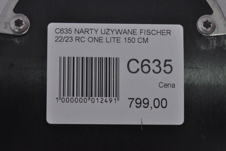 NARTY UŻYWANE FISCHER RC ONE 68 LITE + RS9 150 cm NRC635