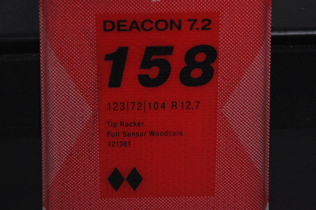 NARTY UŻYWANE VOLKL DEACON 7.2 + FTD 10 21/22 158 cm NRC1126