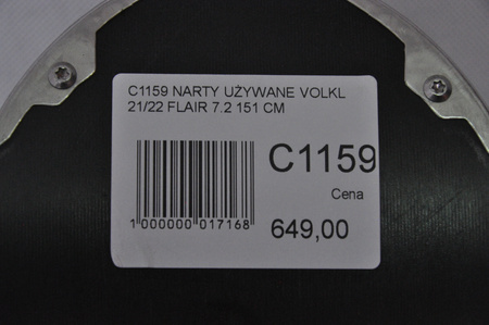 NARTY UŻYWANE VOLKL FLAIR 7.2 21/22 + FDT 10 151 cm NRC1159
