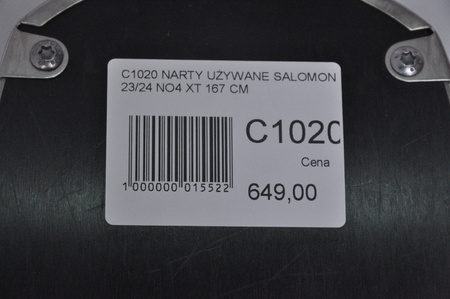 NARTY UŻYWANE SALOMON S/MAX N 4 XT + M10 23/24 167 cm NRC1020