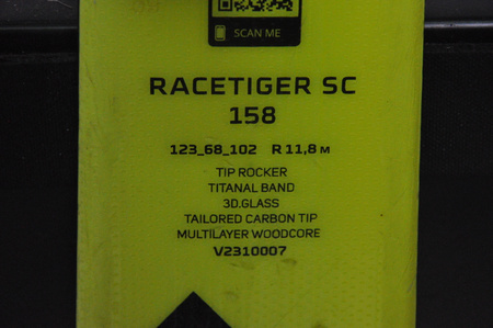 NARTY UŻYWANE VOLKL RACETIGER SC 23/24 + VMotion 12 158 cm NRC344