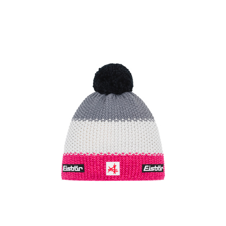 JUNIORSKA CZAPKA EISBAR STAR POMPON SA Pink/Gray