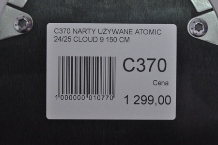 DAMSKIE NARTY UŻYWANE ATOMIC CLOUD C9 + M10 GW 24/25 150 cm NRC370