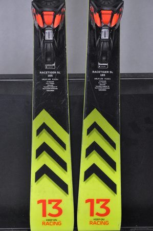 NARTY UŻYWANE VOLKL RACETIGER SL + VMotion 12 23/24 165 cm NRC638